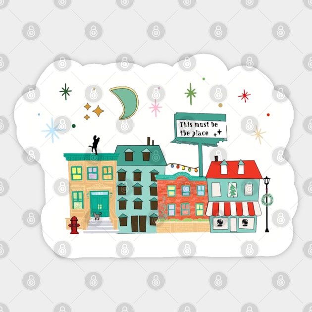 NYC cityscape Christmas Sticker by Penny Lane Designs Co.